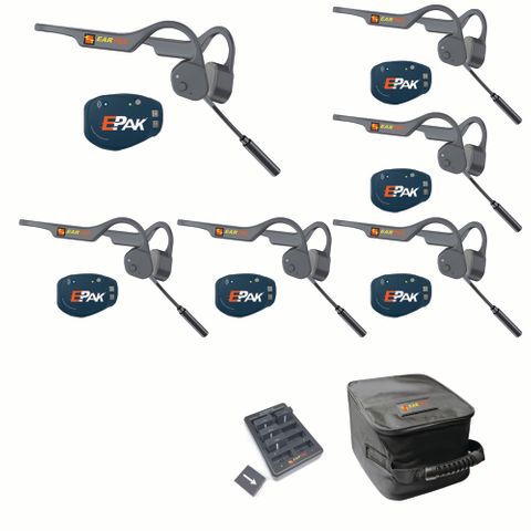 Eartec EP6LZ E-PAK Wireless Communication System - 6 Person Setup