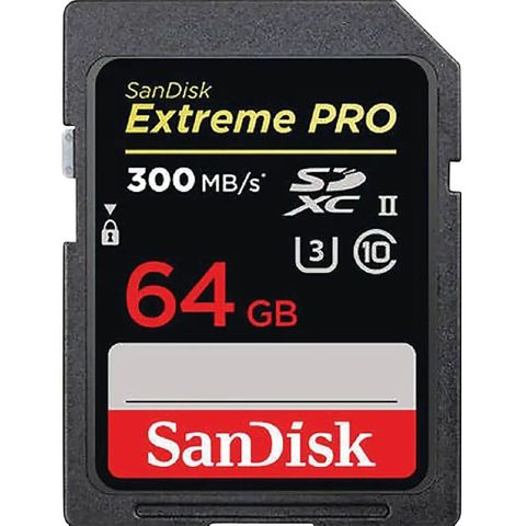 SanDisk Extreme Pro SDXC 64GB 300MB/S UHS-II V90 U3