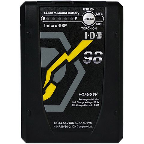 IDX IMICRO-98P 97Wh Li-Ion V-Mount Battery W/ USB-C PD & D-Tap