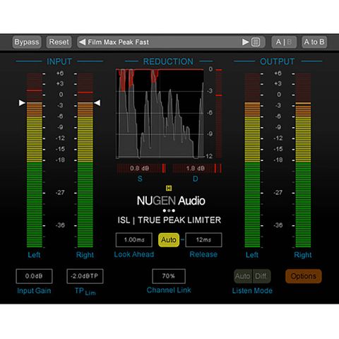 NUGEN Audio ISL 2st Stereo True-Peak Limiter
