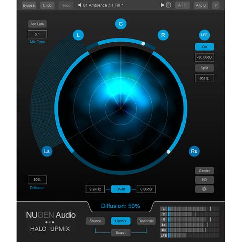 NUGEN Audio Halo Upmix - Stereo to 5.1, 7.1 and 3D Upmixer