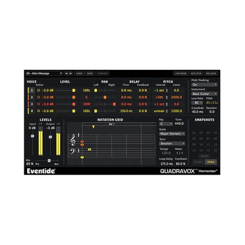 Eventide Quadravox 4-Voice Diatonic Pitch-Shift Plug-In