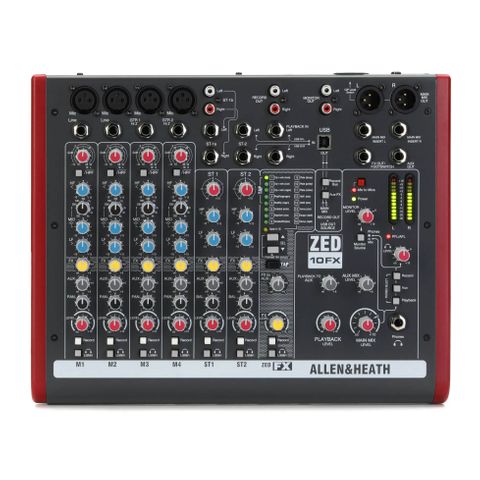 Allen & Heath ZED-10FX 10 CH Mixer & USB Audio Interface and Effects