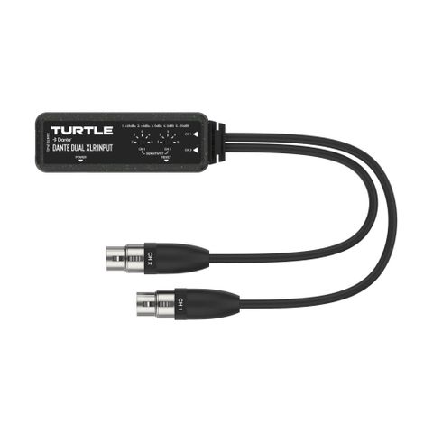 Turtle AV Dante Dual CH Analog XLR to Dante Adapter