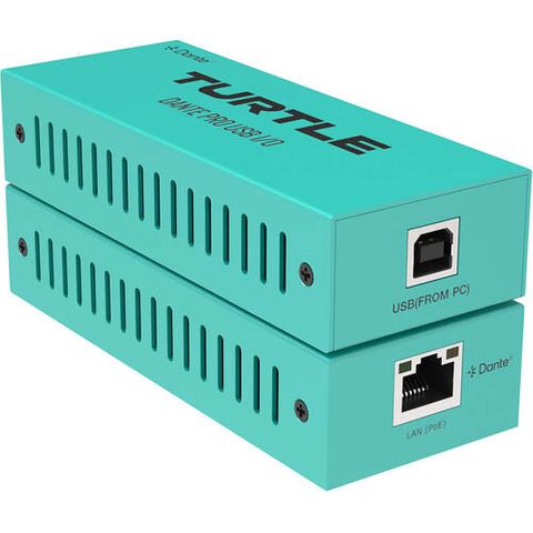 Turtle AV Dante Pro Dual Channel USB-C I/O Adapter