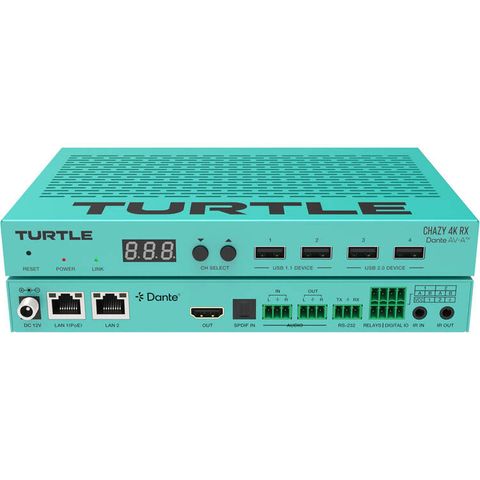 Turtle AV Chazy 4K RX Dante AV-A HDMI Decoder