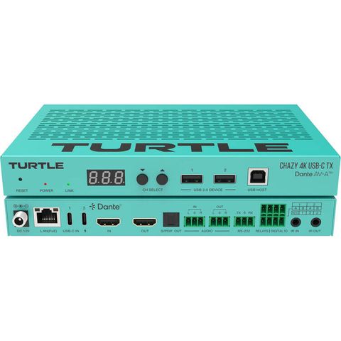 Turtle AV Chazy 4K TX Dante AV-A USB-C/HDMI Encoder