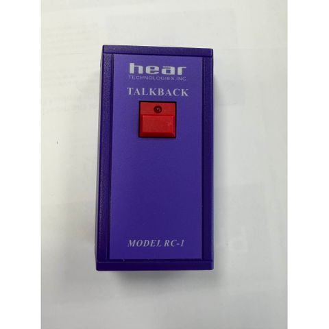 Hear Technologies RC-1 Wired Remote Control with Single Talk Back Bu