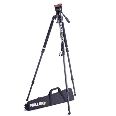 Miller Tripod System AIRV Solo-Q 75 2 Stage Carbon Fibre and Soft Bag