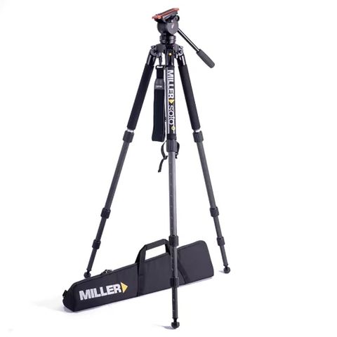 Miller Tripod System AIRV Solo-Q 75 3 Stage Carbon Fibre and Soft Bag