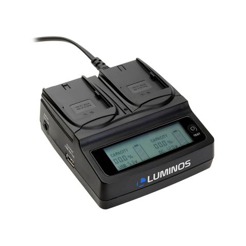 Luminos Dual Universal Fast Charger w/ Sony L&M Plate