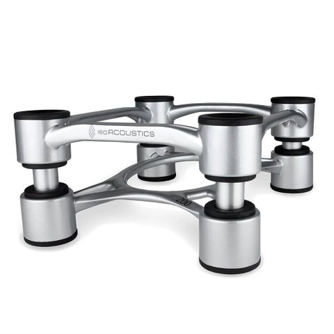 Iso Acoustics APERTA 200 Speaker Isolation Stands - Silver Aluminium