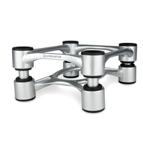 Iso Acoustics APERTA 100 Speaker Isolation Stands - Silver Aluminium