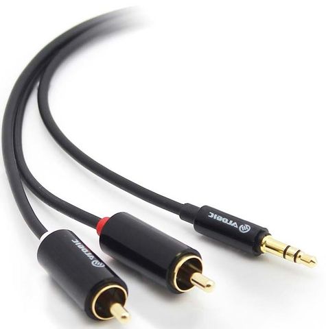 1m 3.5mm Premium audio leads stereo to 2x RCA  Alogic