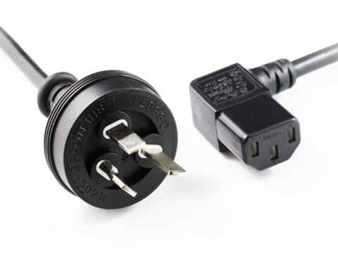 C13 right angle GPO cables blk