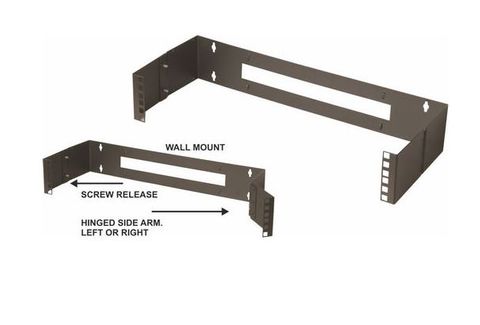 6RU 19" 195mm deep hinged wall bracket