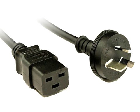 IEC19 to 15A GPO cables black