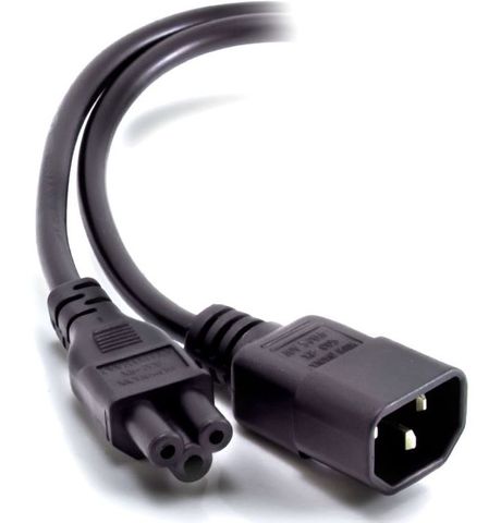 C5 to C14 10A IEC power lead black - 3M
