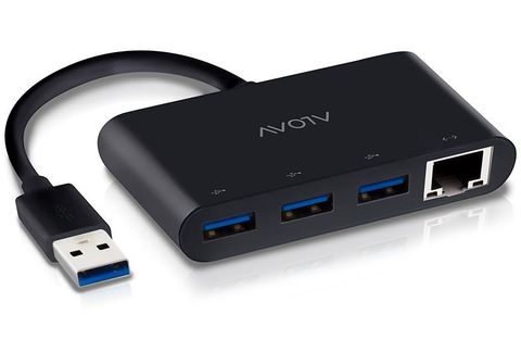 3-Port USB 3.0 Alogic Super Speed hub & Gb ethernet adapter