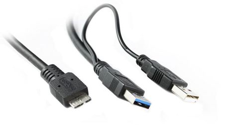 1m USB3 A+A+B data power cable
