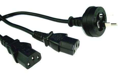 3m C13 dual Y-splitter to GPO power lead