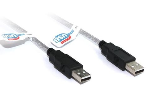 0.5m USB type A 2.0 to USB-A cable M-M Silver