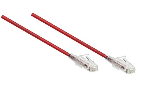 0.5m Cat6 Red ultra-slim LSZH UTP ethernet cable