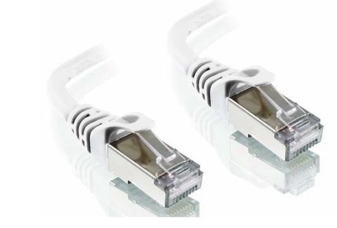 0.3m CAT6A White Shielded Alogic LSZH  Network Cable