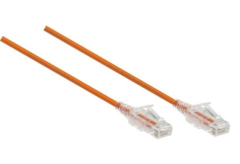2m Cat6 Orange ultra-slim LSZH UTP ethernet cable