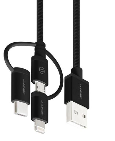 1m USB-A to USB-C - USB Micro -Lightning