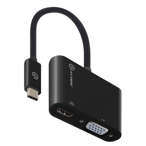 2-in-1 USB-C to HDMI VGA Adapter - Male to 2-Female