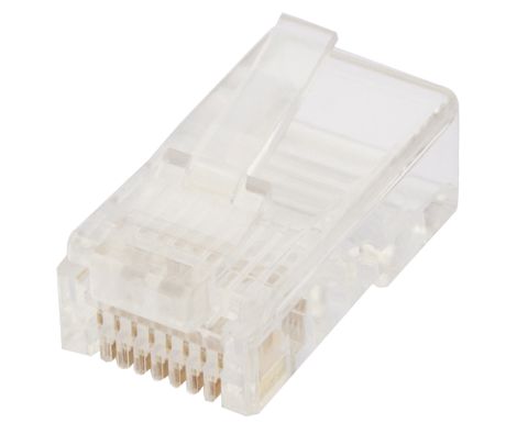 RJ45 8P8C Modular plug for flat stranded  cable - 100 pk