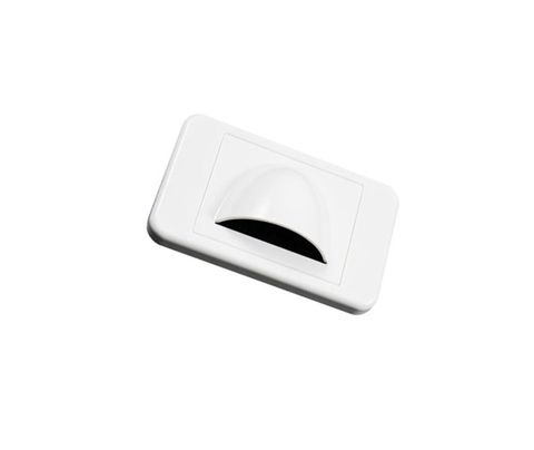 Wallplate with open hood bullnose white