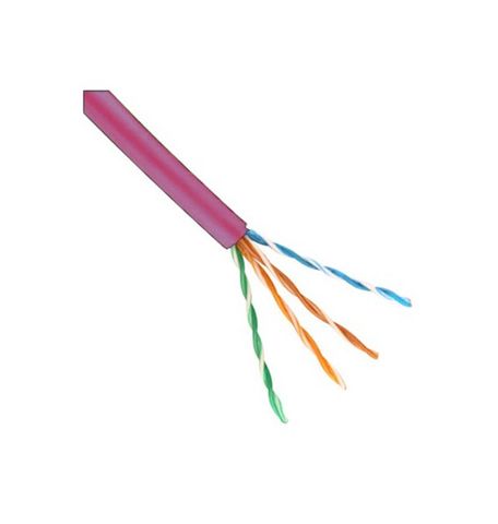 Cat6 pink per mtr stranded LSZH UTP patch lead