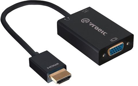 15cm Alogic HDMI to VGA Adapter M-F w/3.5mm audio
