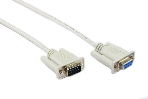 2M DB9M/DB9F Null Modem Cable