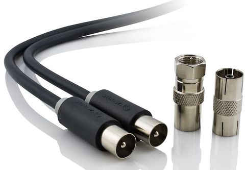 2m PAL tv antenna cable multifit kit Alogic M-M