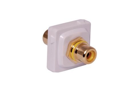 RCA wallplate Clipsal adapter yellow