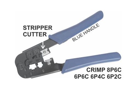 RJ45 Crimp Tool - Dual Chamber 6P/8P  RJ11/RJ12/RJ45