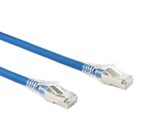 2m Cat6A blue Konix LSZH STP ethernet cable