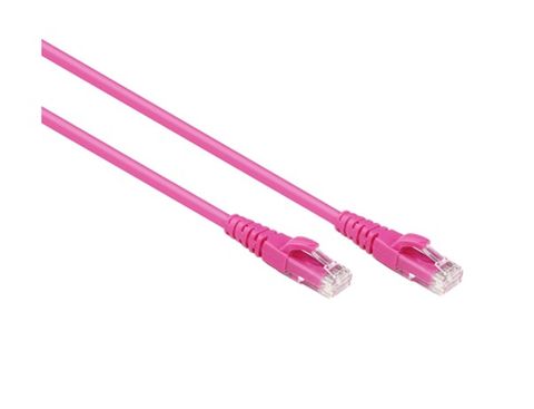 1m CAT6 Pink UTP Konix Ethernet Cable