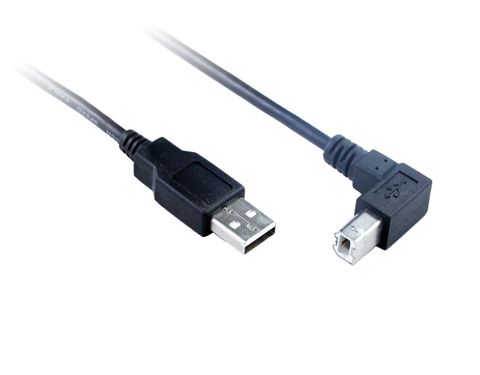 2m USB type A straight to USB-B right angle