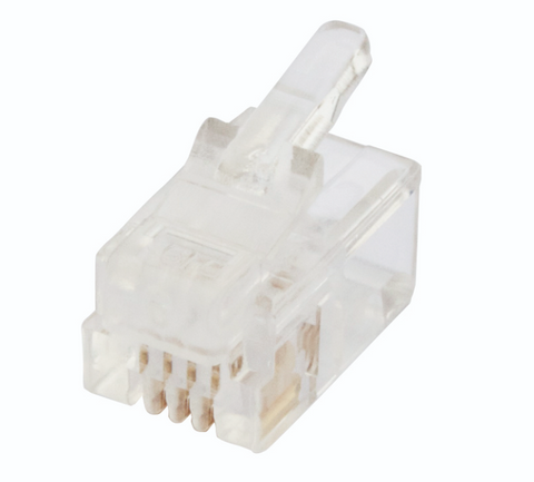 RJ11 6P4C Round stranded modular plug connector