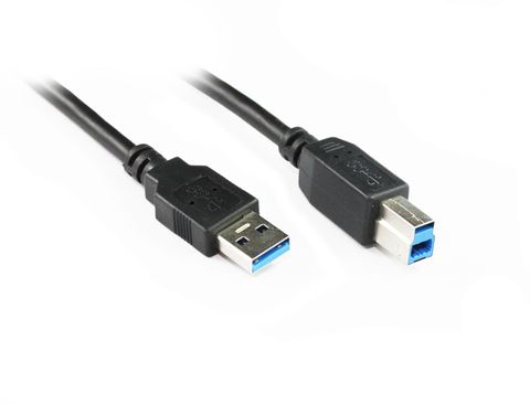 1m USB type A 3.0 to USB-B cable M-M Black