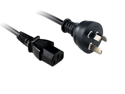 0.5m Konix C13 10A GPO Mains Power Cable Black