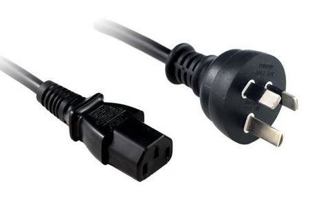 2m Konix C13 10A GPO Mains Power Cable Black