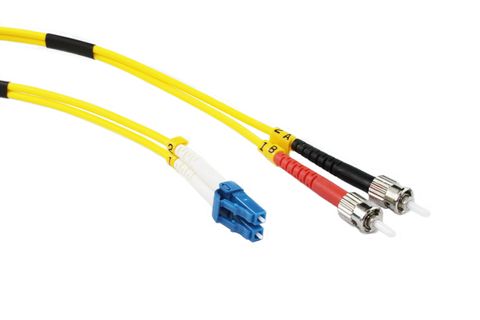 1M LC-ST OS1/OS2 9/125 Singlemode Duplex Fibre Patch Cable