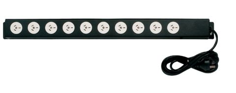 CABAC 10-Port GPO vertical PDU rail to 10A mains