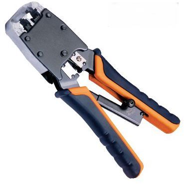 Ratchet RJ12-RJ45 crimp tool