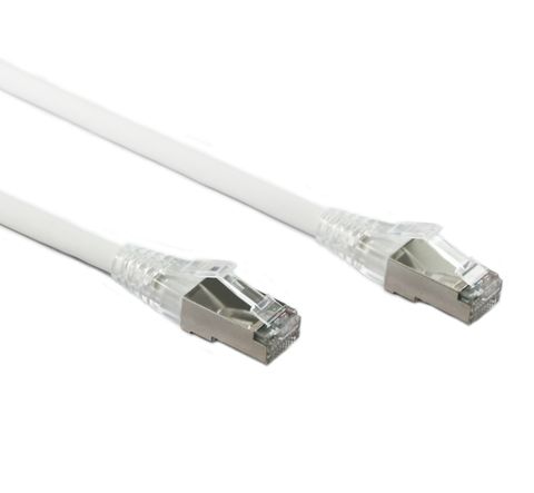 10m Cat6A white Konix LSZH STP ethernet cable